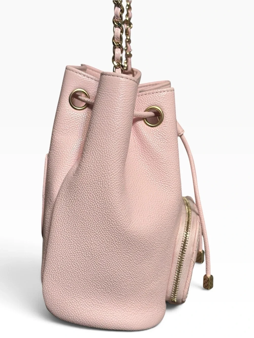 CHANEL Business Affinity Pink Caviar Bucket Bag